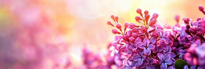 Lush Lilac Blossoms in Spring Sunlight
