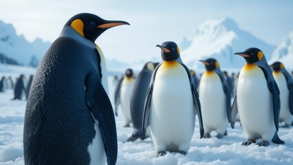 Obraz premium emperor penguins in antarctica
