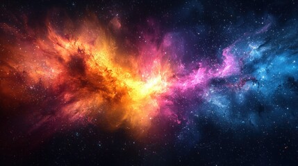 Cosmic Nebula: A Symphony of Colors in the Vast Expanse of Space