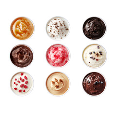 Fototapeta premium Twelve Gourmet Ice Cream Flavors in Elegant Gift Tin