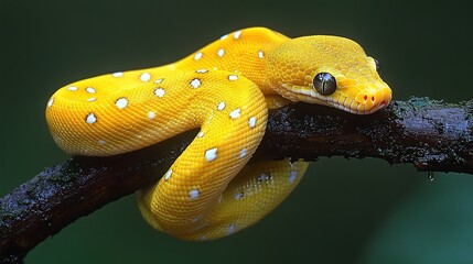 Fototapeta premium Yellow snake on a branch