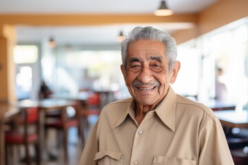 Portrait of a Hispanic elderly man in nursing home