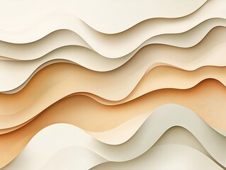 Obraz premium Abstract Wave Patterns with Layered Beige and Brown Textures