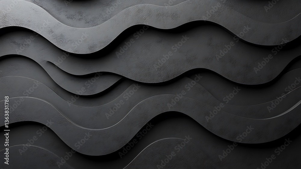 Aufkleber abstract dark wavy texture background design with random pattern