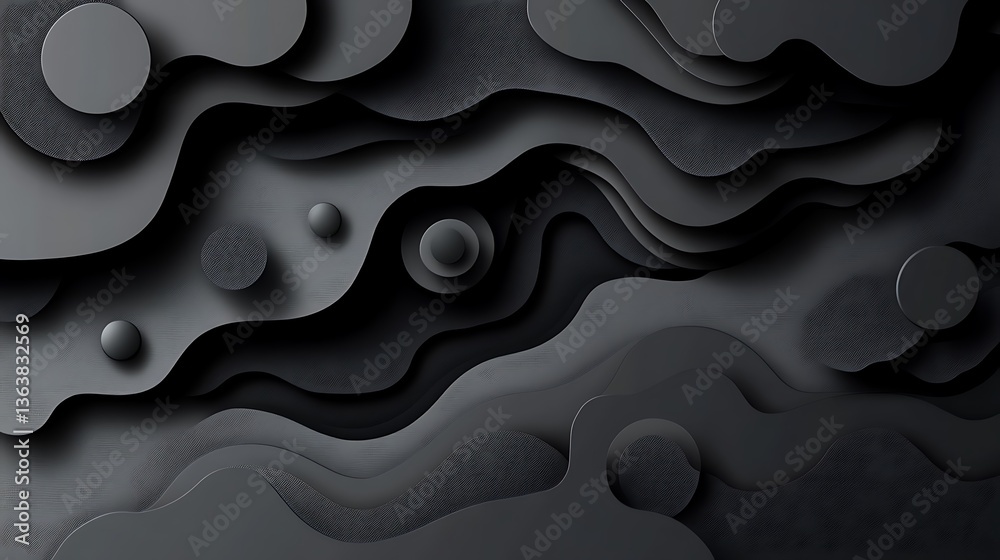 Aufkleber digital abstract artwork background featuring a layered design consists of various overlapping shape
