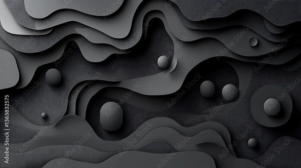Aufkleber digital abstract artwork background featuring a layered design consists of various overlapping shape