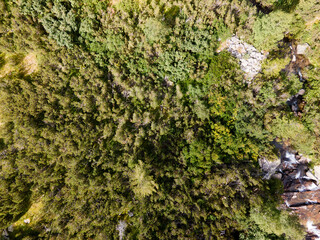 Aerial view of Rila mountain near Fish lakes, Bulgaria