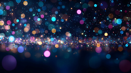 Abstract Colorful Bokeh Lights Background