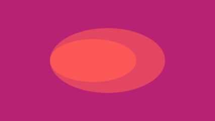 Two overlapping, soft-edged, coral-colored circles on a magenta background