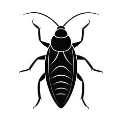 vector illustration of a black cockroach 