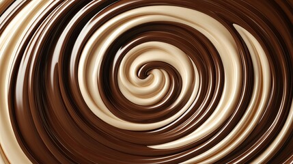 Swirling mocha background with creamy texture and abstract patterns creating a modern pop art style for digital templates and flyers