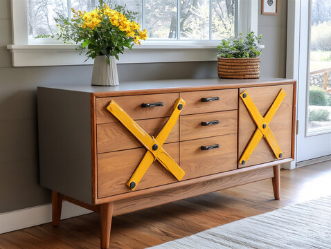  mid-century modern sideboard revamp