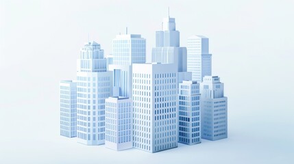 Abstract Cityscape Modern Architecture Skyline Urban Development Concept