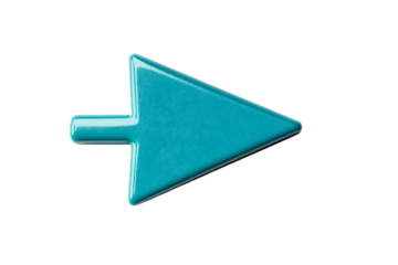 Teal arrow icon suitable for various design projects