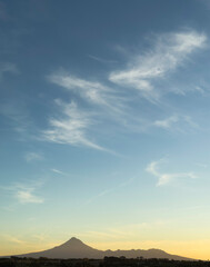Mt Taranaki at dusk, Taranaki, New Zealand