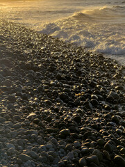 Black sanded beach, Waitara, Taranaki, New Zealand