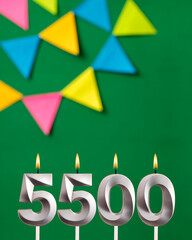 Number of followers or likes - Candle number 5500