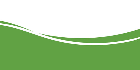 Vector green line background curve element with white space for text and message design, overlapping layers, vector