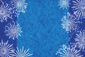 花火　暑中見舞い　和柄　背景