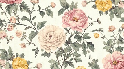 NatureFlorals Vintage Floral Perspective Palette Chrysanthemums