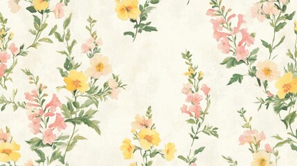 Obraz premium NatureFlorals Vintage Floral Overview Vines Canvas