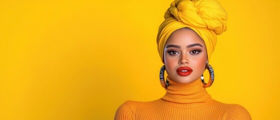 Radiant Beauty: A Yellow Fashion Portrait
