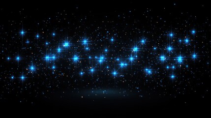 Fototapeta premium Celestial Dance: A Symphony of Blue Stars