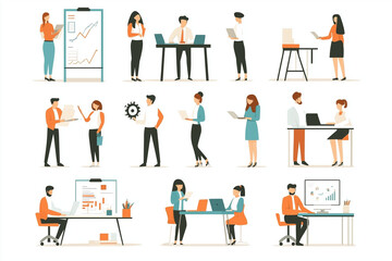 set of business people icons 