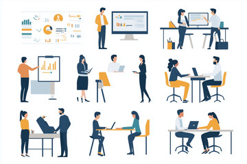 set of business people icons 