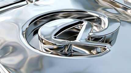 Shiny Metallic Emblem CloseUp HighResolution Luxury Car Detailing for Automotive Advertisin