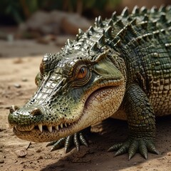 Obraz premium Realistic Generated Image of a Crocodile
