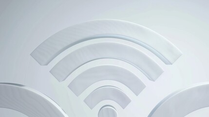 Obraz premium WiFi Signal Icon in Modern Design with Abstract Background for Technology and Connectivity Conc