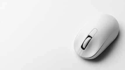 Wireless Computer Mouse on White Background