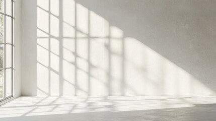 Obraz premium Minimalist Room with Sunlight Shadows