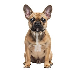 Obraz premium A French Bulldog dog sitting on a transparent background.