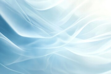 Smooth flowing waves of soft blue and white resembling delicate fabric texture