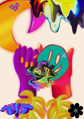 abstract promise background with butterflies