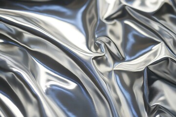 A sleek metallic silver design with a subtly textured, lustrous feel.