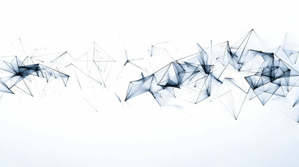 Abstract Geometric Pattern Design with Gray Lines and Dots on White Background