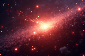 Celestial explosion cosmic depths digital artwork vibrant nebula wide angle space exploration