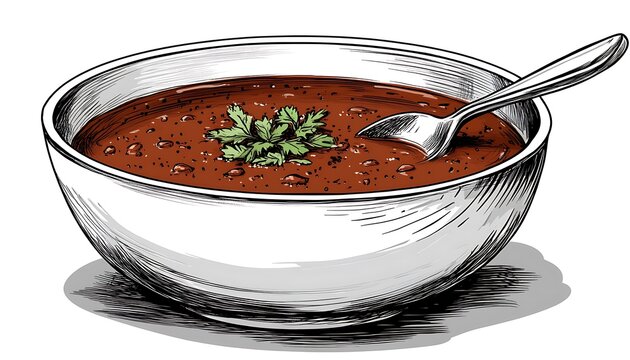 recommend clip art: Bowl of Soup with Spoon, and Illustration.