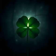 image of a green 4 leaf clover