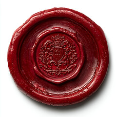 Vintage Wax Seal Emblem: Classic Stationery, Red Wax, Heritage Craft & Historical Charm