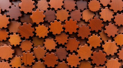 Intricate Wooden Gears: A Symphony of Interlocking Components