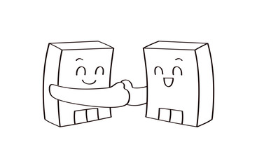 会社のキャラクターのイラスト