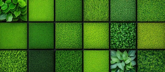 Vibrant Green Mosaic: A Stunning Display of Nature's Hues