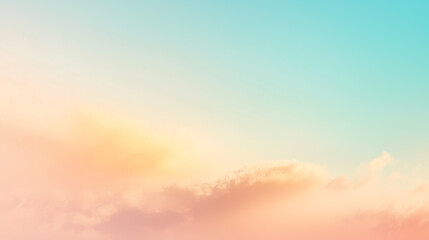 Fototapeta premium Pastel Sky Soft Hues of Sunrise and Sunset Clouds