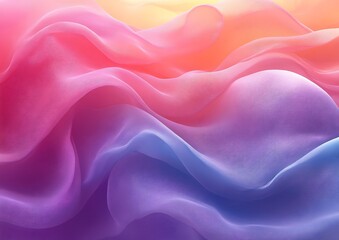 Fototapeta premium Colorful flowing fabric demonstrates light reflecting across multiple different hues