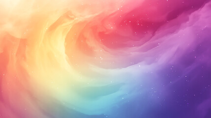Abstract Colorful Swirling Cloudscape Pastel Rainbow Hues