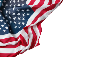 United states flag featuring stars and stripes on black background